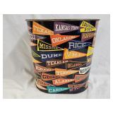 Vintage Harvell-Kilgore NCAA Pennant Wastebasket