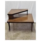 Mid Century Modern Walnut Corner Table