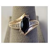 10KT Gold Black Onyx Ring