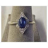 14KT Gold Star Sapphire Ring