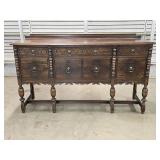 Antique Carved Oak Buffet Server