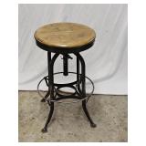 Antique Uhl Steel Industrial Drafting Stool