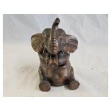 Cast Metal Elephant Trinket Box