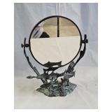 Cast Iron Fish Double Sided Vanity Mirror