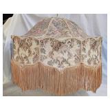 Victorian Champagne Wild Rose Fringed Shade
