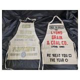 2 Vintage Advertising Nail Pouch Aprons