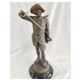 Antique Cast Metal Don Ceaser Statue