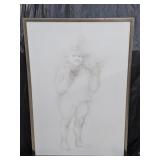 1965 John Gould "The Juggler" Silverpoint Art