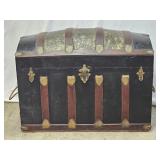 Antique Humpback Steamer Trunk