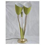 Laurel Lamp Co 1536 MCM Calla Lilly Cattail Lamp