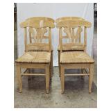 4 Rush Bottom Maple Chairs