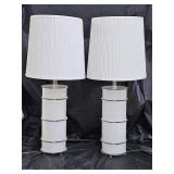 2 Neal Small Style MCM Lucite Table Lamps