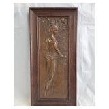 Antique Art Nouveau Bronze Bas Relief Sculpture