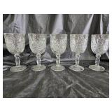 5 Libbey Hobstar Stemmed Glasses