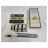 Vintage Aurora Postage Stamp Train, Atlas Pier Set