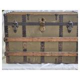 Antique Steamer Trunk with Insert