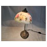 Art Nouveau Style Reverse Painted Lamp