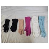 6 Pairs of Vintage Ladies Dress Gloves