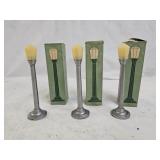3 Vintage Colber MFG Train Boulevard Lamps