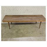 Vintage MCM Slat Teakwood Coffee Table