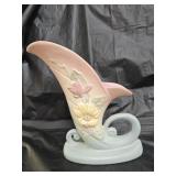 Hull Pottery Magnolia Cornucopia Vase