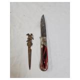 Vintage Iroka Hunting Knife, Souvenir Nail File