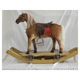 Antique Real Animal Hide-Hair Rocking Hose