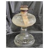 Antique Glass Oil Lamp