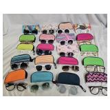 20 Pairs of Fashion Sunglasses & Readers, Cases