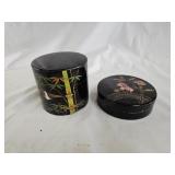 Japanese Lacquerware Dresser Box and Tin Canister