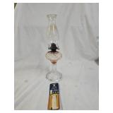 Antique Clear Glass Oil Lamp