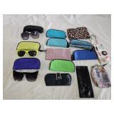 3 pairs of Fashion Sunglasses, Empty Cases