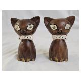 Vintage Lego Winking Eye Cat Salt & Pepper Shakers