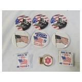 Advertising Money Clip, Americana Buttons
