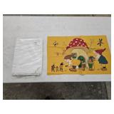 Gnome Hand Paited Fabric, Tablecloth