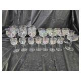 West Virginia Iridescent Stemmed Glasses