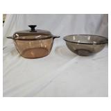 Corning Ware Vision Dutch Oven, Pyrex Mixing Bowl