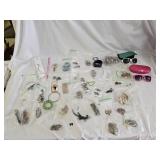 Large Assortment of Fashion Jewelry, Sunglasses
