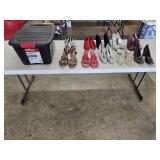 Tote, 10 Prs of Ladies Fashion Shoes