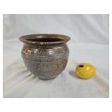Fisher Signed Pottery Planter, Italy Alabaster Egg