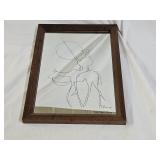 1977 Don Quixote Mirrored Line Drawing