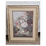 Still Life Floral Print in Gilded Frame