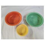 3 Homer Laughlin Fiesta Bowls