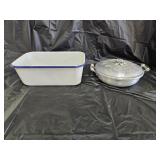 Enamelware Pan, Forged Aluminum Casserole