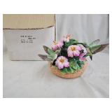 Porcelain Hummingbird Basket