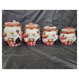 4pc KMC Black Americana Canister Set