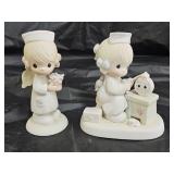 2 Precious Moments Porcelain Figurines