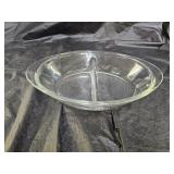 Vintage Glassbake J2352 Divided Casserole Dish