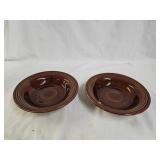2 Vintage Homer Laughlin Amberstone Bowls