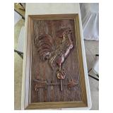 Vintage 1963 3D Rooster Wall Hanging